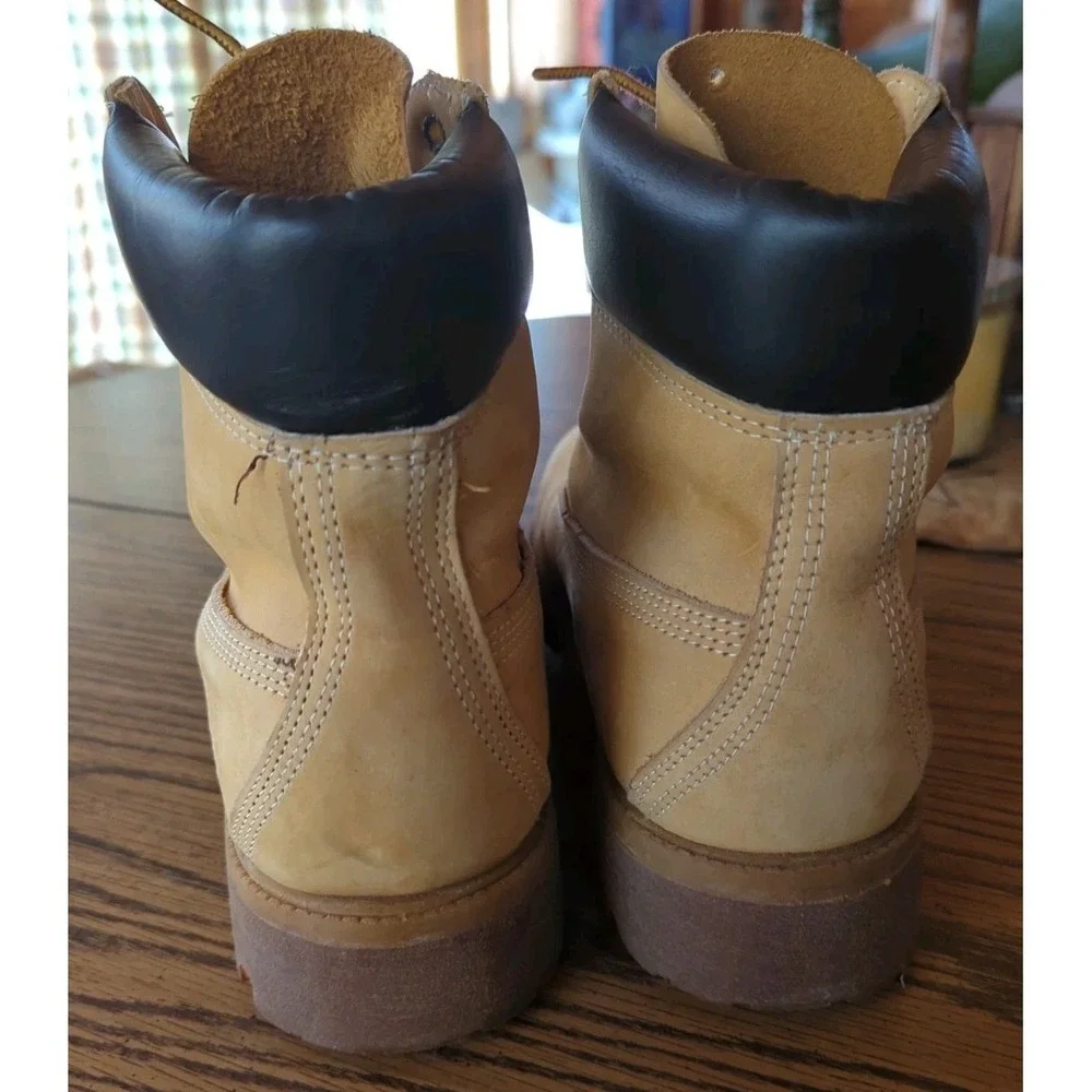 Timberland Premium 6-Inch Waterproof Boots Wheat Nubuck Men's Size 8 W (Wide)